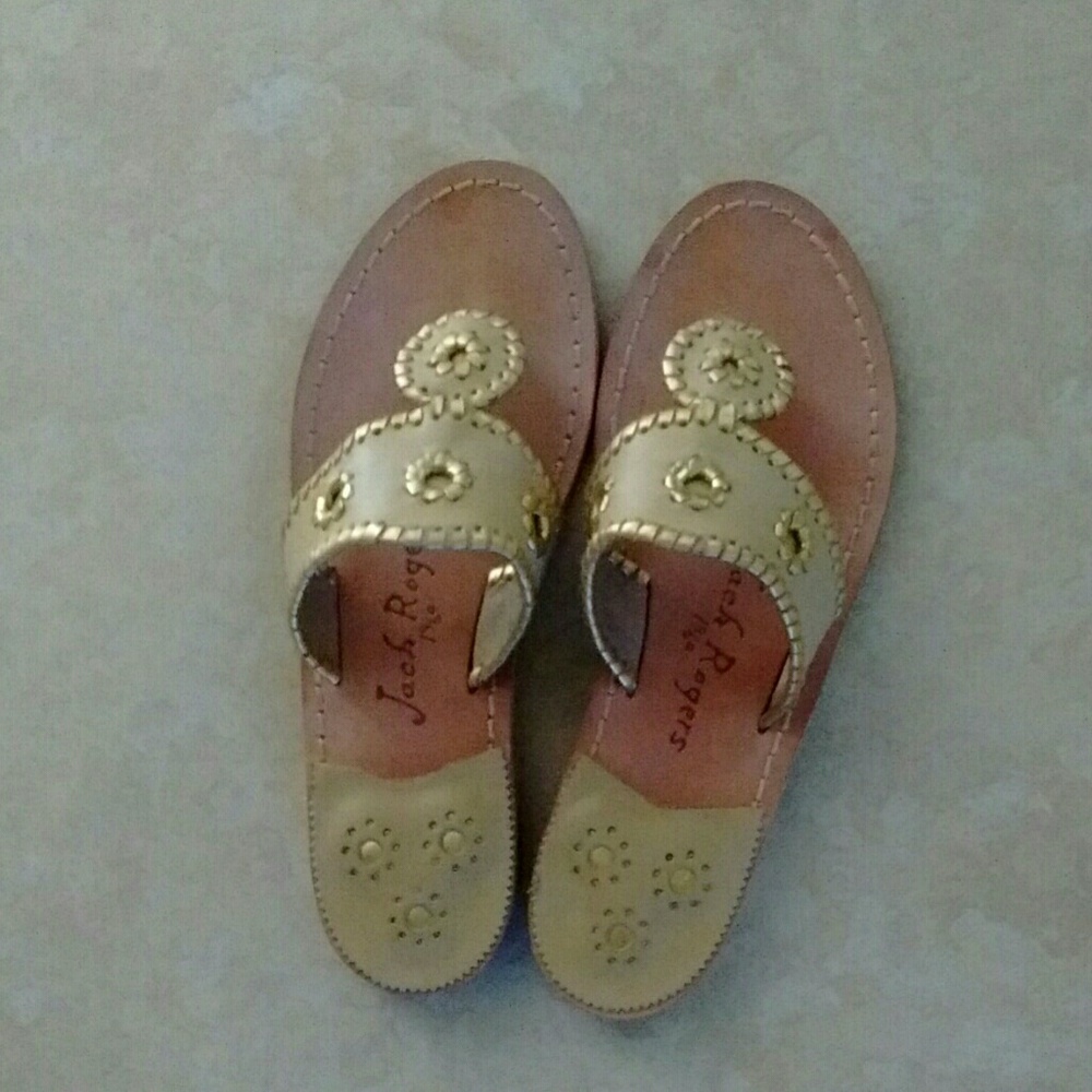 Jack Rogers Gold Sandals